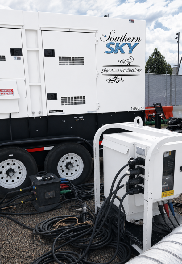 Southern Sky event power equipment